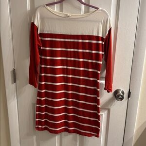 Old Navy Orange and White Dress